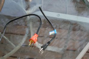 Replacing the power cord after removal