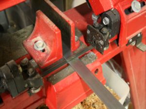 Cutting the Steel plates with the band saw